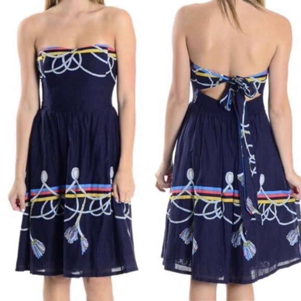 WAKANA KOIKE Anthropologie Strapless Dress